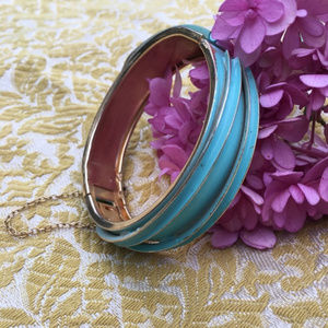 Mint & Gold Tone Hinged Bracelet Safety Chain